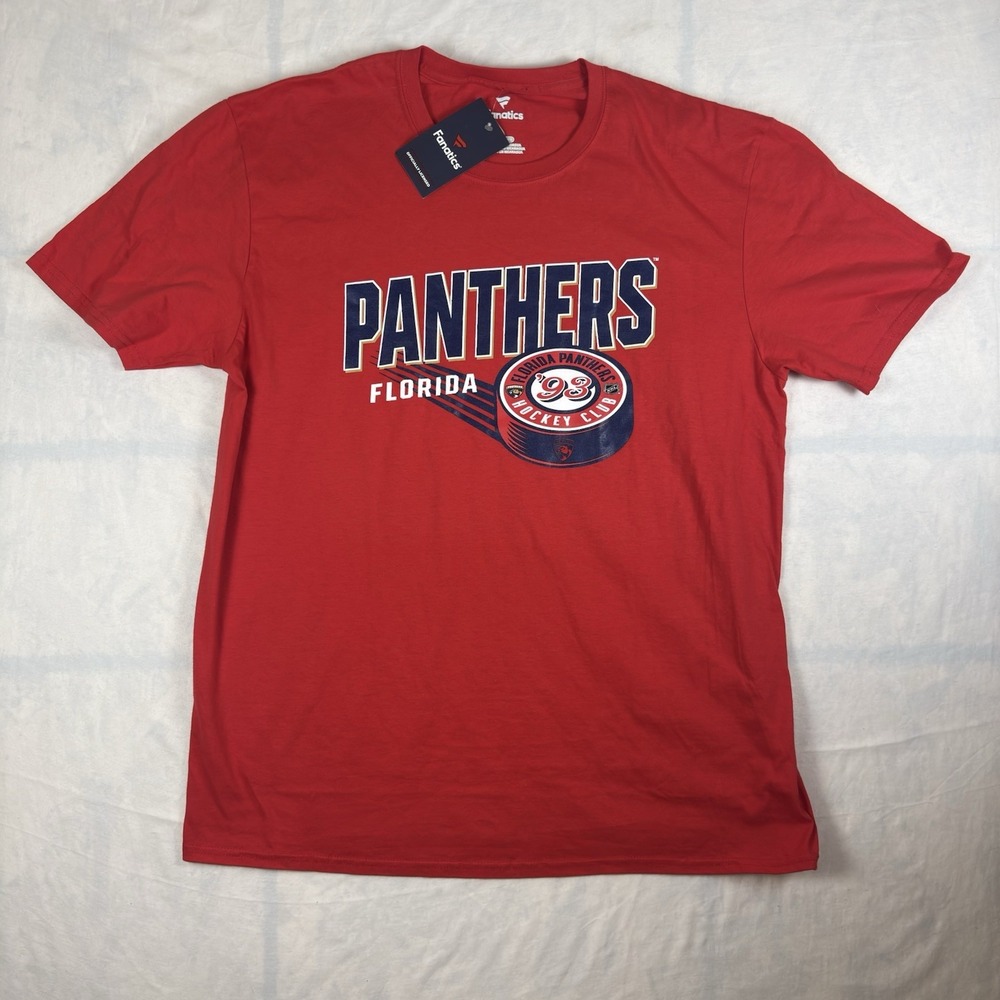 Fanatics Florida Panthers T-Shirt Mens‎ XL Red NHL Hockey Club Graphic Tee NEW